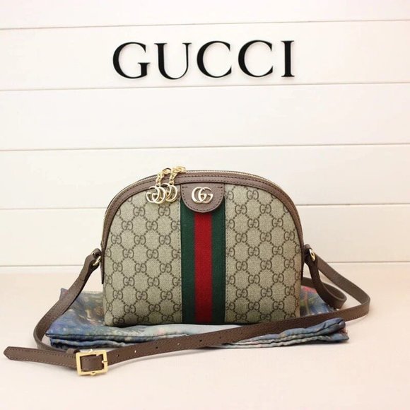 Gucci Shell Shoulder Bag Grey - Picture 1 of 10